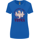 Funny Halloween Alcohol Vodka Spirit Ghost Womens Wider Cut T-Shirt Royal Blue