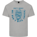 Funny Halloween Zombie We Dont Bite Much Mens Cotton T-Shirt Tee Top Sports Grey