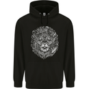 Funny Hipster Lion Childrens Kids Hoodie Black