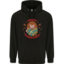 Funny Hoggy Christmas Hedgehog Mens 80% Cotton Hoodie Black