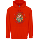 Funny Hoggy Christmas Hedgehog Mens 80% Cotton Hoodie Bright Red