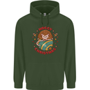 Funny Hoggy Christmas Hedgehog Mens 80% Cotton Hoodie Forest Green