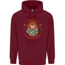 Funny Hoggy Christmas Hedgehog Mens 80% Cotton Hoodie Maroon
