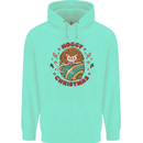 Funny Hoggy Christmas Hedgehog Mens 80% Cotton Hoodie Peppermint