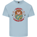 Funny Hoggy Christmas Hedgehog Mens Cotton T-Shirt Tee Top Light Blue
