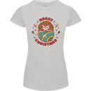 Funny Hoggy Christmas Hedgehog Womens Petite Cut T-Shirt Sports Grey
