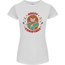 Funny Hoggy Christmas Hedgehog Womens Petite Cut T-Shirt White
