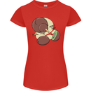 Funny Kiwi Fruit Bird Mom Dad Womens Petite Cut T-Shirt Red
