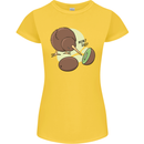 Funny Kiwi Fruit Bird Mom Dad Womens Petite Cut T-Shirt Yellow