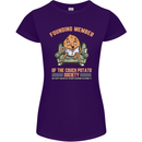 Funny Lazy Couch Potato Watchng TV & Movies Womens Petite Cut T-Shirt Purple