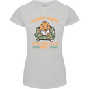 Funny Lazy Couch Potato Watchng TV & Movies Womens Petite Cut T-Shirt Sports Grey