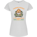 Funny Lazy Couch Potato Watchng TV & Movies Womens Petite Cut T-Shirt White