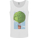 Funny Lettuce Hot Air Balloon Mens Vest Tank Top White