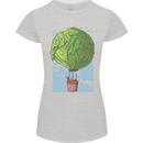 Funny Lettuce Hot Air Balloon Womens Petite Cut T-Shirt Sports Grey