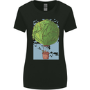 Funny Lettuce Hot Air Balloon Womens Wider Cut T-Shirt Black