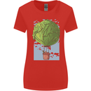 Funny Lettuce Hot Air Balloon Womens Wider Cut T-Shirt Red