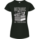Funny Mechanic in Training Womens Petite Cut T-Shirt Black
