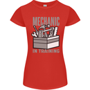 Funny Mechanic in Training Womens Petite Cut T-Shirt Red
