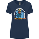 Funny Paddleboarder Jesus Paddleboarding Womens Wider Cut T-Shirt Navy Blue
