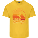 Funny Rock Climbing Climber Kids T-Shirt Childrens Yellow