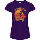 Funny Rock Climbing Climber Womens Petite Cut T-Shirt Purple