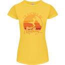 Funny Rock Climbing Climber Womens Petite Cut T-Shirt Yellow