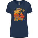 Funny Rock Climbing Climber Womens Wider Cut T-Shirt Navy Blue