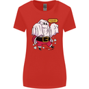 Funny Santa Ghost Christmas Halloween Womens Wider Cut T-Shirt Red