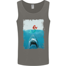 Funny Shark Parody Scuba Diving Fishing Mens Vest Tank Top Charcoal