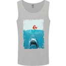Funny Shark Parody Scuba Diving Fishing Mens Vest Tank Top Sports Grey