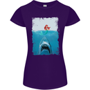 Funny Shark Parody Scuba Diving Fishing Womens Petite Cut T-Shirt Purple