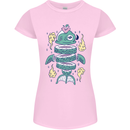 Funny Sliced Sushi Fish Fishing Fisherman Womens Petite Cut T-Shirt Light Pink
