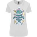 Funny Sliced Sushi Fish Fishing Fisherman Womens Wider Cut T-Shirt White