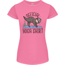 Funny Sloth Yoga Womens Petite Cut T-Shirt Azalea
