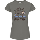 Funny Sloth Yoga Womens Petite Cut T-Shirt Charcoal