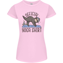Funny Sloth Yoga Womens Petite Cut T-Shirt Light Pink