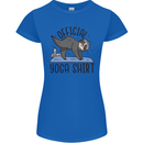 Funny Sloth Yoga Womens Petite Cut T-Shirt Royal Blue