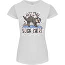 Funny Sloth Yoga Womens Petite Cut T-Shirt White