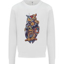 Funny Steampunk Pirate Owl Mens Sweatshirt Jumper White