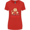 Funny Sushi Cat Food Fish Chef Japan Womens Wider Cut T-Shirt Red