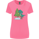 Funny T-Rex Christmas Tree Dinosaur Womens Wider Cut T-Shirt Azalea