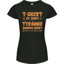 Funny T-Rex Dinosaur Womens Petite Cut T-Shirt Black