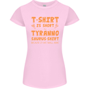 Funny T-Rex Dinosaur Womens Petite Cut T-Shirt Light Pink