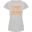 Funny T-Rex Dinosaur Womens Petite Cut T-Shirt Sports Grey