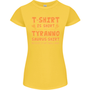Funny T-Rex Dinosaur Womens Petite Cut T-Shirt Yellow