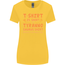 Funny T-Rex Dinosaur Womens Wider Cut T-Shirt Yellow