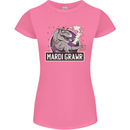 Funny T-Rex Mardi Gras Grawr Dinosaur Womens Petite Cut T-Shirt Azalea