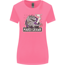 Funny T-Rex Mardi Gras Grawr Dinosaur Womens Wider Cut T-Shirt Azalea