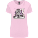 Funny T-Rex Mardi Gras Grawr Dinosaur Womens Wider Cut T-Shirt Light Pink