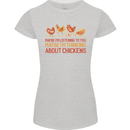 Funny Thinking About Chickens Farm Farmer Womens Petite Cut T-Shirt Sports Grey